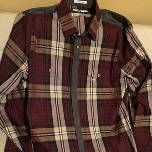 Two express button down shirts, 5 express t shirt